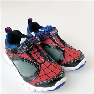 Stride Rite Boys Spidey Reflex Red Athletic Shoes